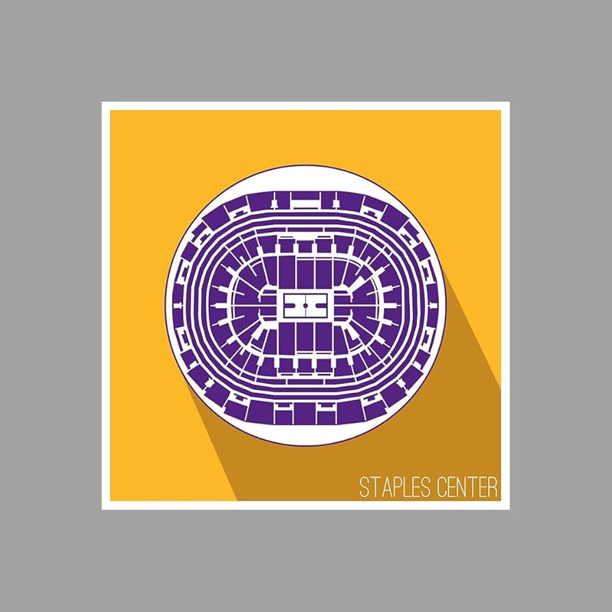 Amazon Artsy Canvas Los Angeles Staples Center Basketball Seating Map 18x18 Matte Poster Print Wall Art Posters Prints