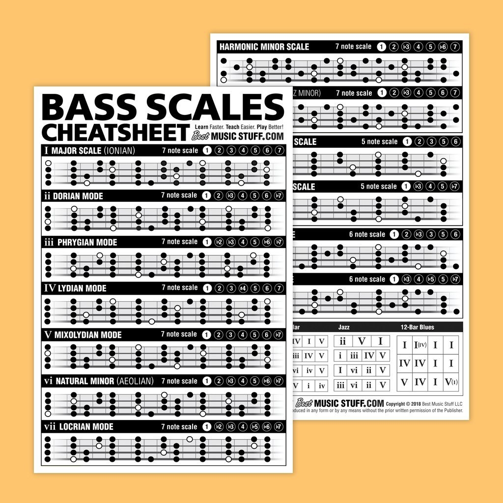 Amazon Bass Scales Cheatsheet Laminated And Double Sided Pocket Reference 4 x6 Best Music Stuff Musical Instruments Amazon Bass Scales Cheatsheet Laminated And Double Sided Pocket Reference 4 x6 Best Music Stuff Musical Instruments