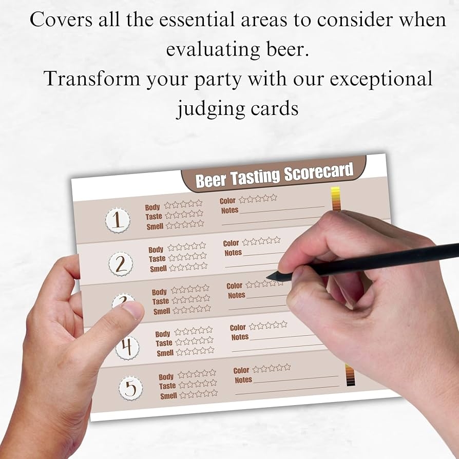 Amazon Beer Tasting Scorecards Beer Tasting Party Supplies 