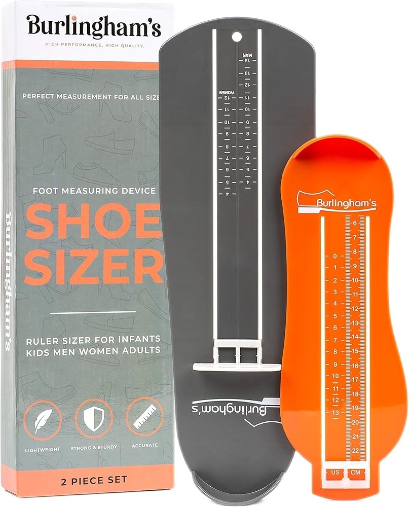 Amazon BURLINGHAM S Shoe Size Measuring Devices For Adults And Kids Accurate Easy To Use Foot Measuring Device Set Never Order The Wrong Size Shoes Again With This Shoe Sizer Tool 