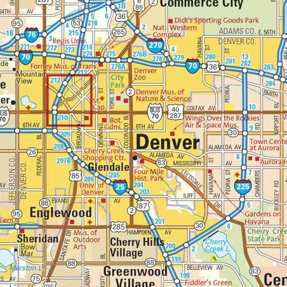 Denver City Map Printable