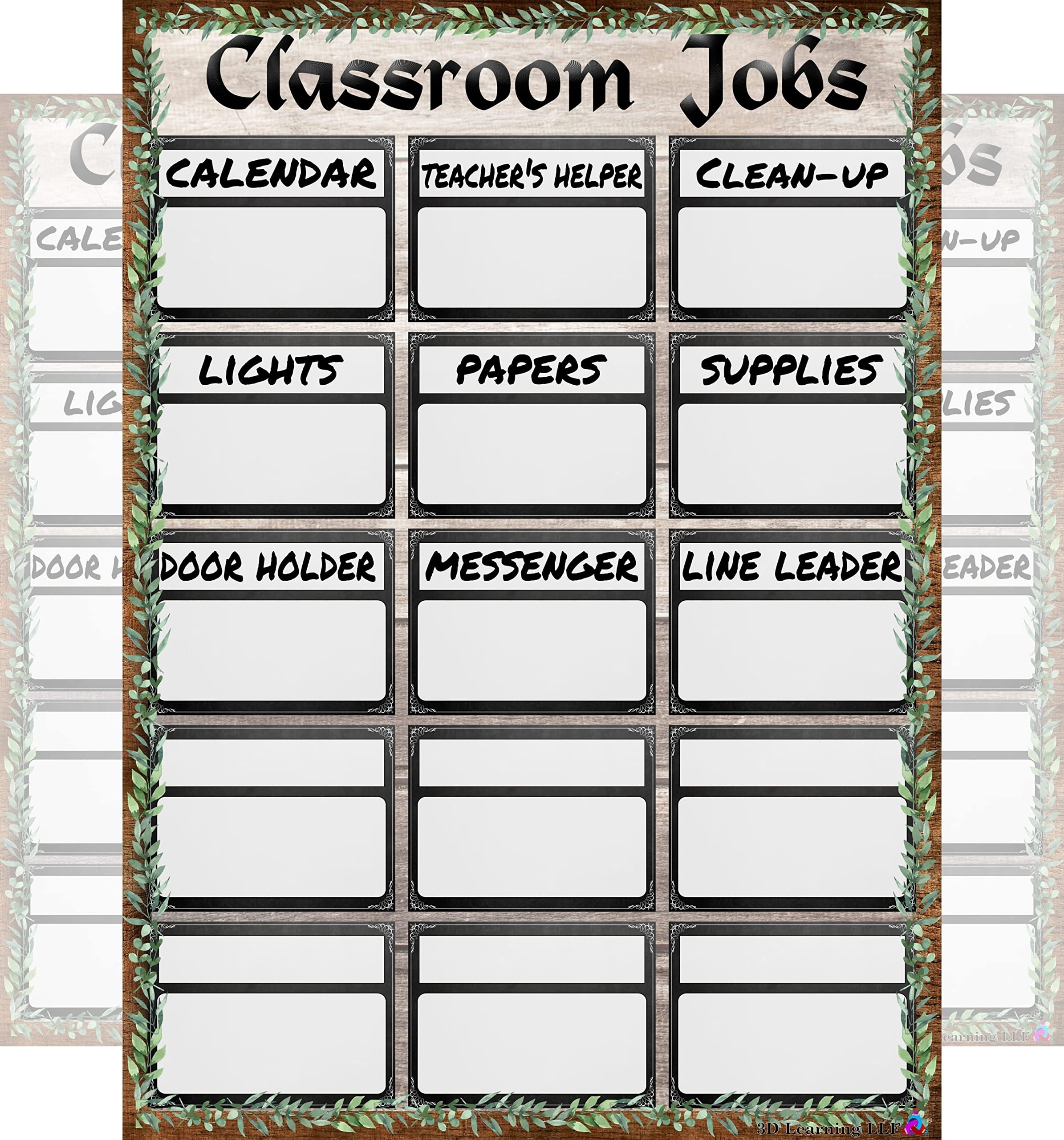 Amazon Farmhouse Class Jobs Chart Laminated 14x19 5 Classroom Posters And Decorations Back To School Supplies Teachers Posters For Preschool Kindergarten Elementary Classes Home School Office Products