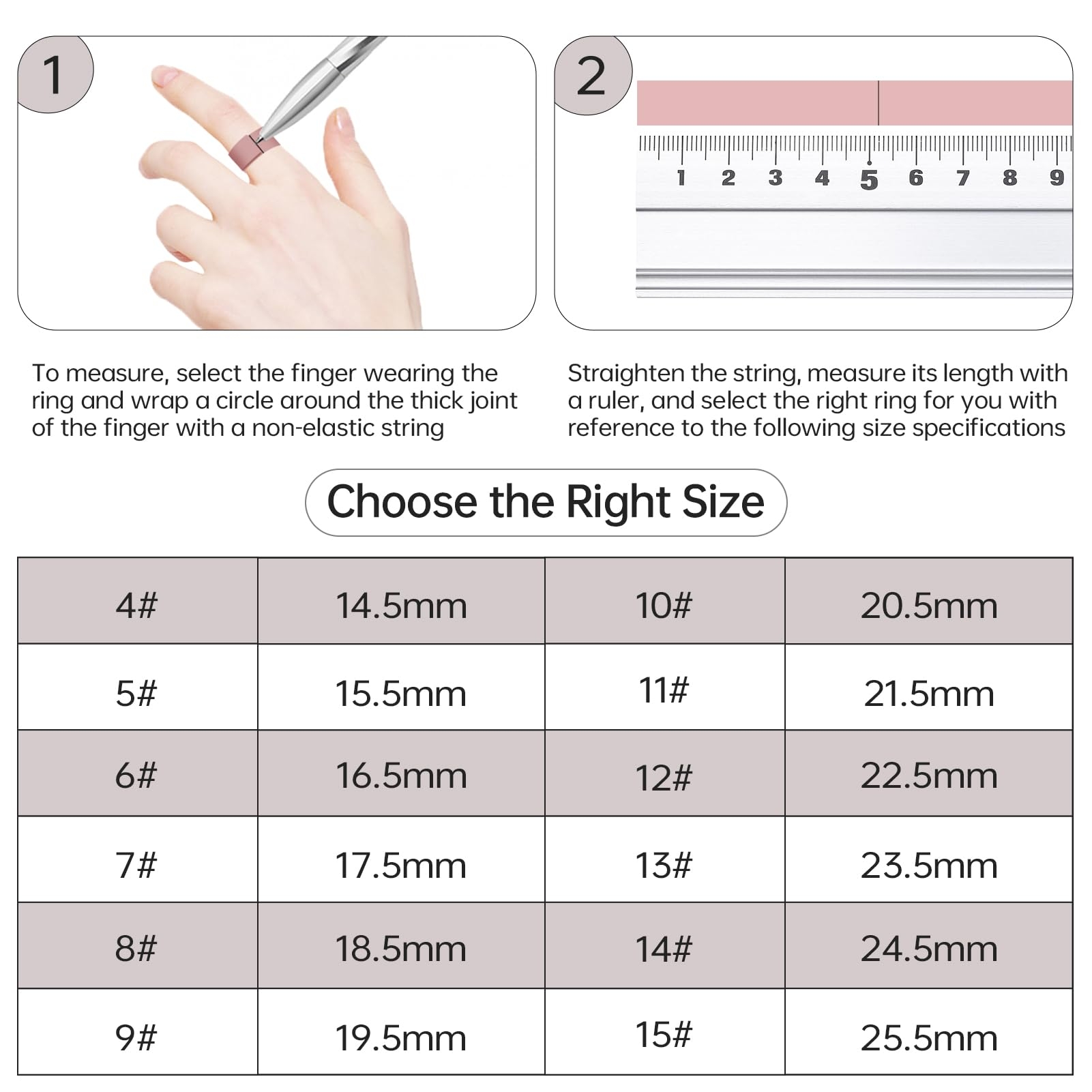 Amazon K KORKUAN Smart Ring Sizing Kit Compatible With Oura Ring4 Measure Finger Size Before Buying Ring Ring Sizer Measuring Tool Size 4 15 White Clothing Shoes Jewelry
