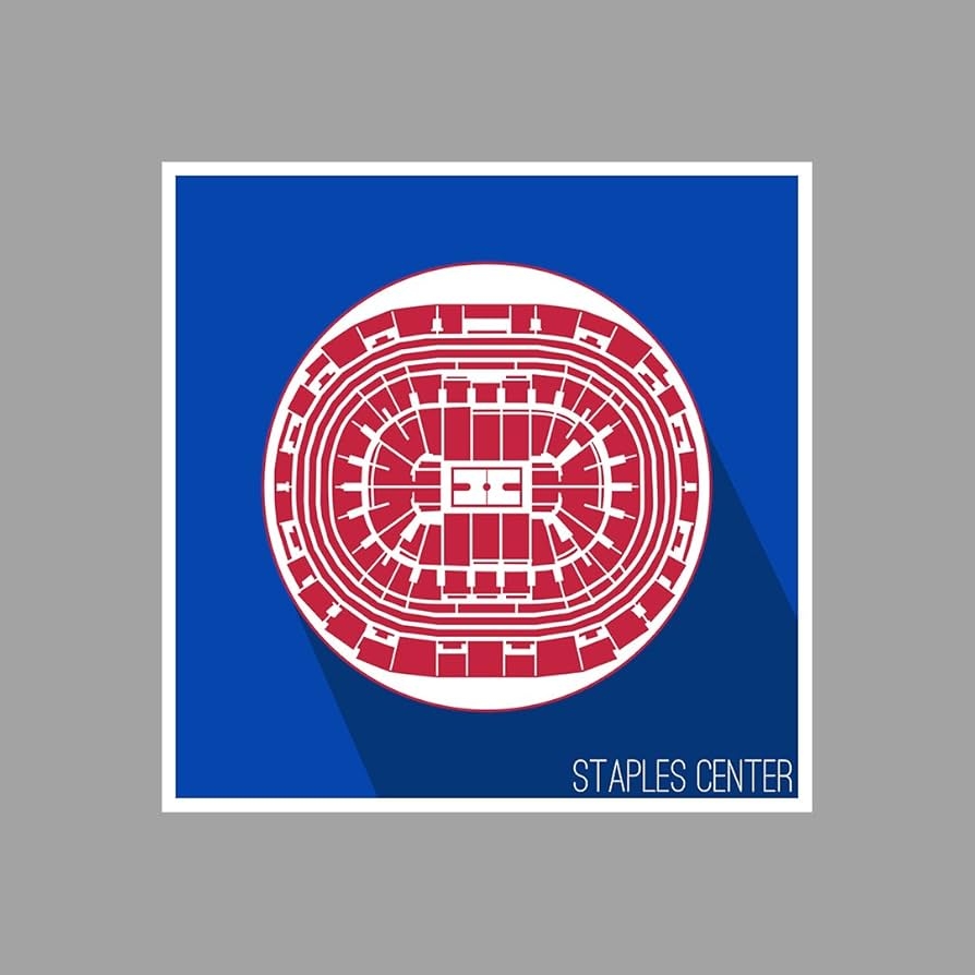 Amazon Los Angeles Staples Center Basketball Seating Map 36x36 Matte Poster Print Wall Art Posters Prints