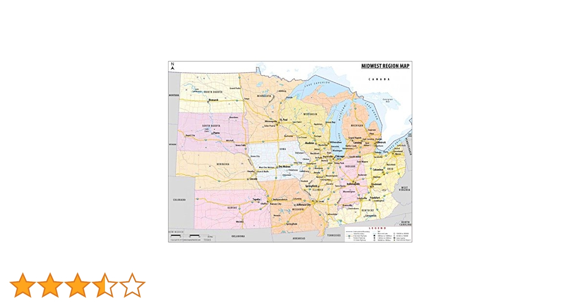 Amazon Map Of Midwestern United States 48