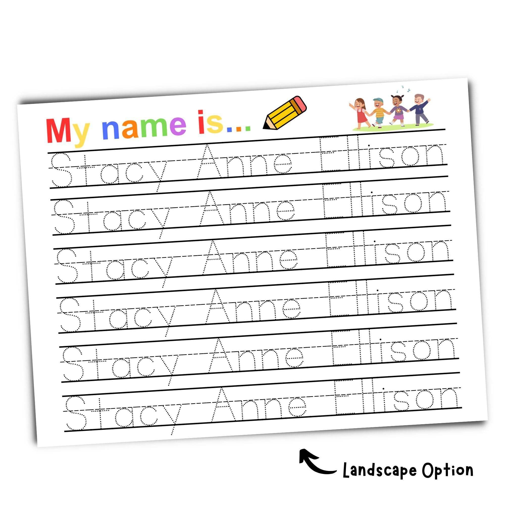 Printable Name Handwriting Worksheets