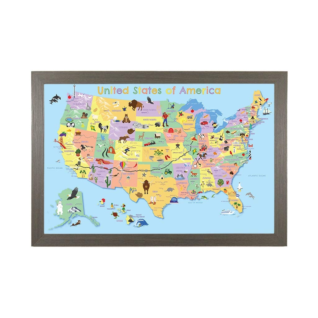 Amazon Push Pin Travel Maps Kids USA Black Frame Framed Pin Map For Tracking Your Travels 27 5 X 39 5 8 Handcrafted Frame Options Made In USA 