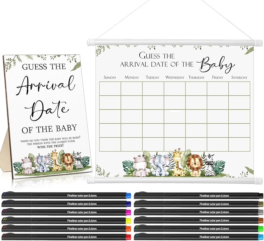 Printable Guess The Due Date Calendar