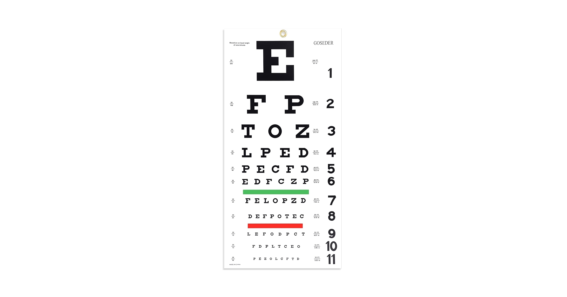 Amazon Snellen Eye Chart Eye Charts For Eye Exams 20 Feet 22 11 Inches Low Vision Eye Test Charts For Wall D cor Kids Gifts Industrial Scientific Amazon Snellen Eye Chart Eye Charts For Eye Exams 20 Feet 22 11 Inches Low Vision Eye Test Charts For Wall D cor Kids Gifts Industrial Scientific