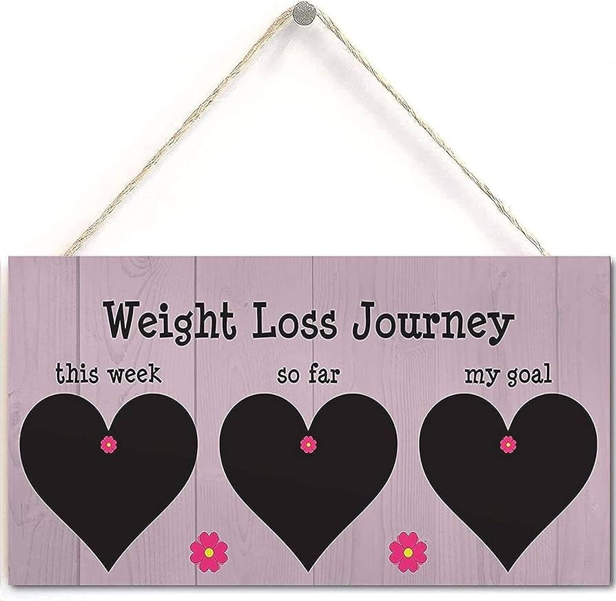 Amazon TOMATO FANQIE Weight Loss Tracker Chalkboard Hanging Sign Weight Watchers Progress Plaque US G079 Home Kitchen