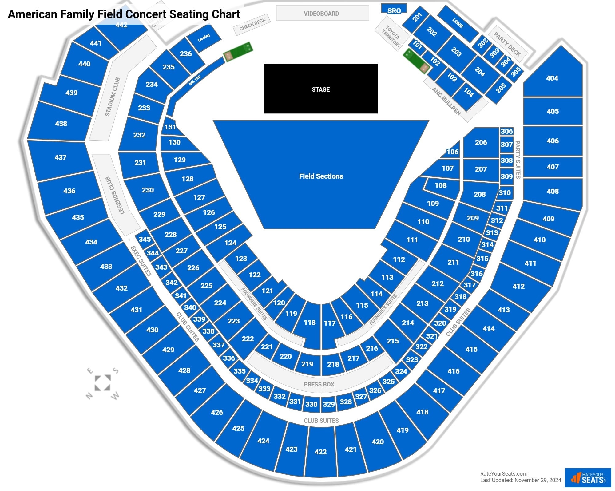 American Family Field Seating Charts RateYourSeats