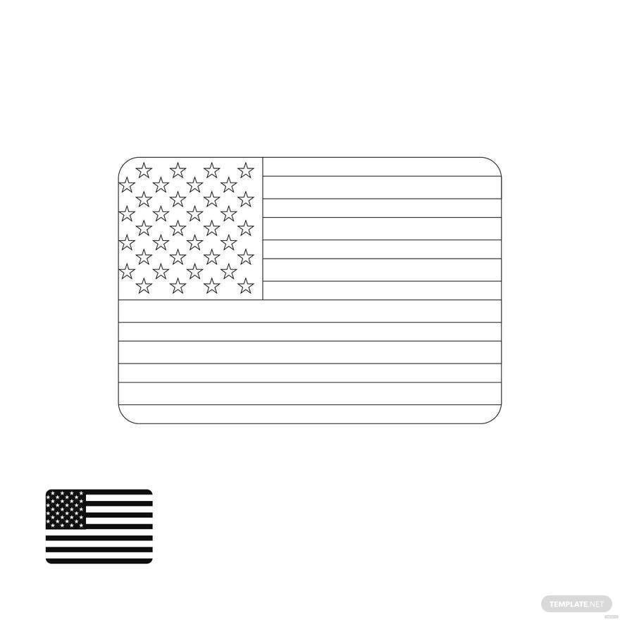 Printable American Flag Coloring Sheet Printable American Flag Coloring Sheet