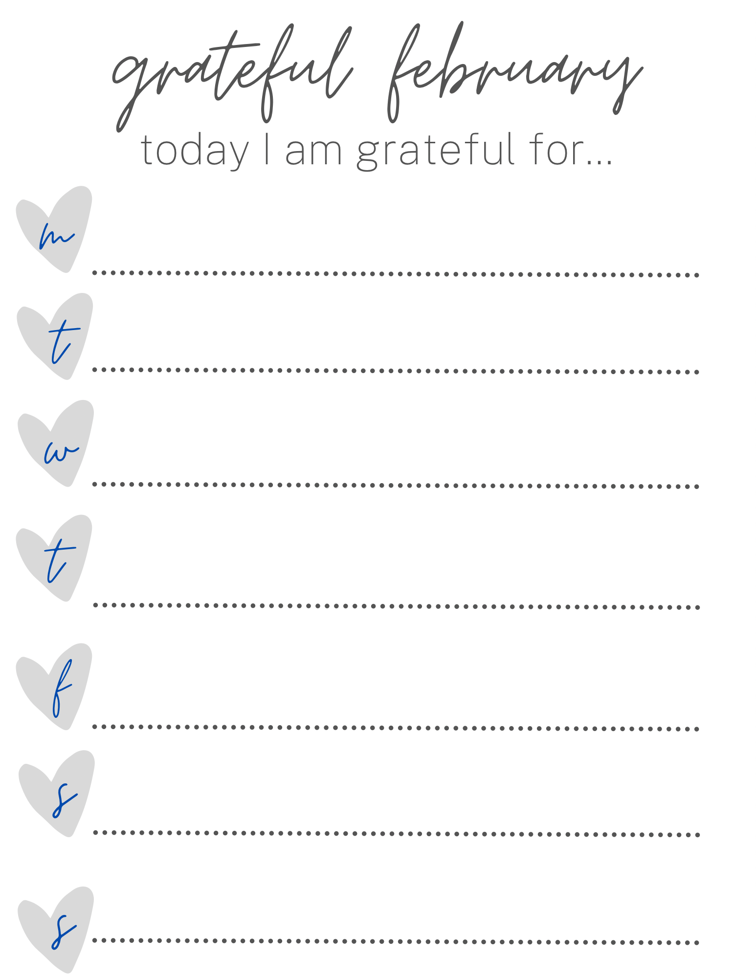 Free Printable Gratitude Worksheets
