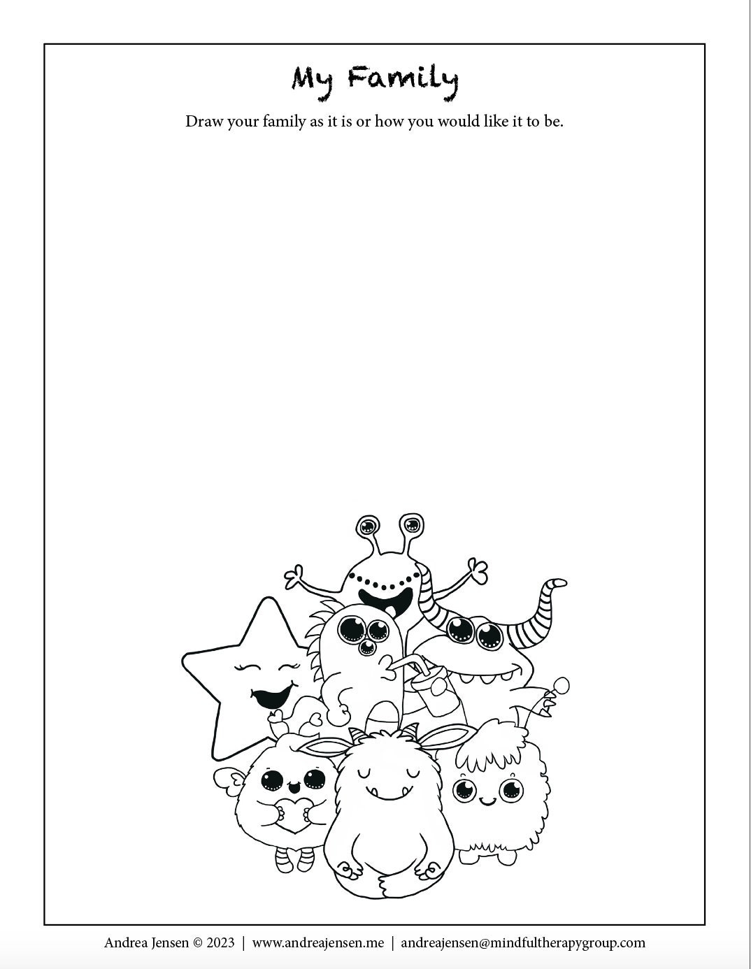 Printable Art Therapy Worksheets