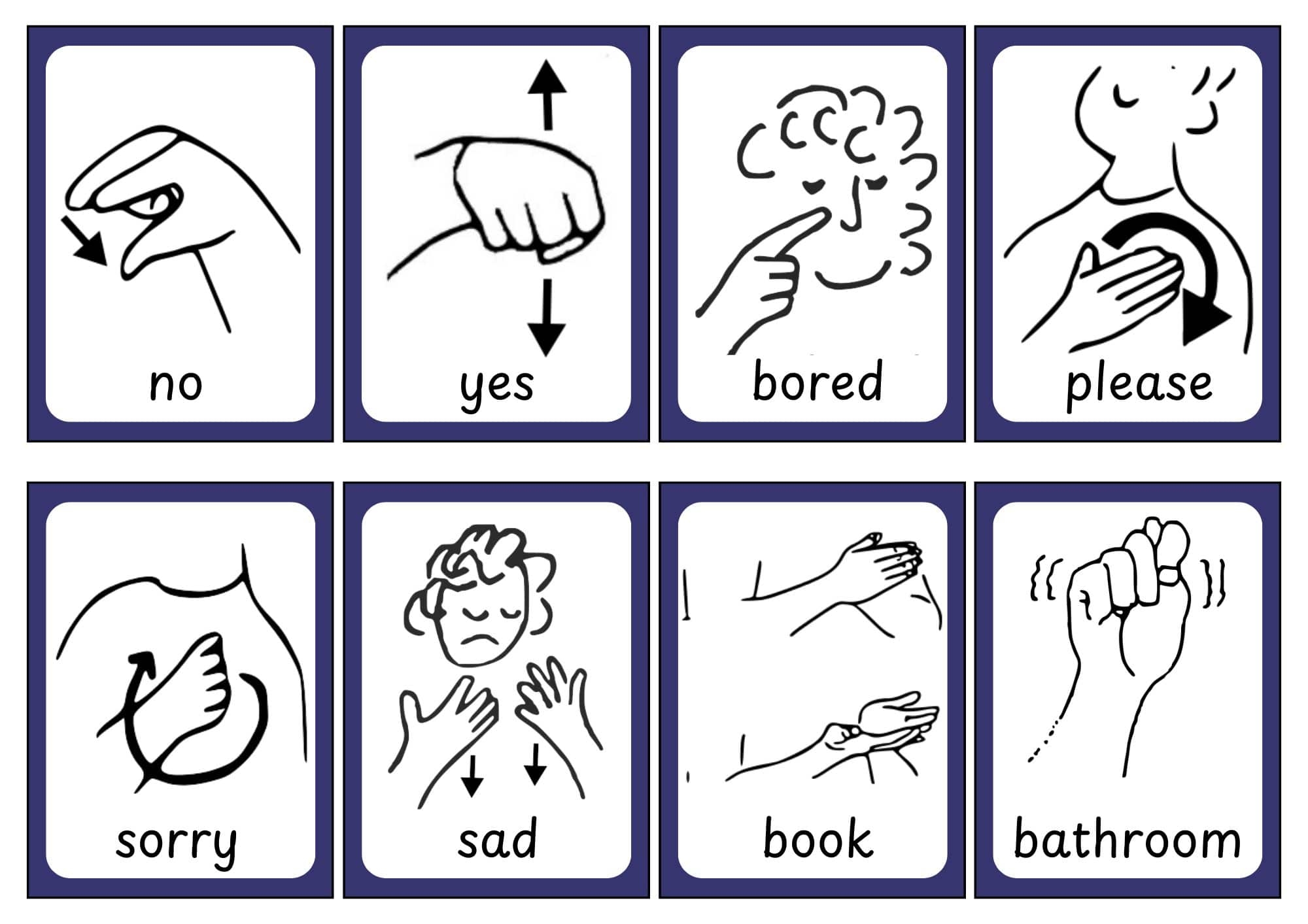 ASL Sign Language Flashcards Free Printables Teach Prints ASL Sign Language Flashcards Free Printables Teach Prints