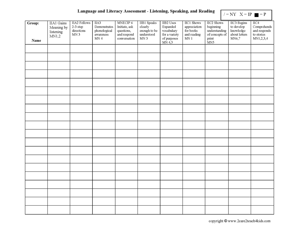 Assessment Forms Free Printable Templates 2care2teach4kids