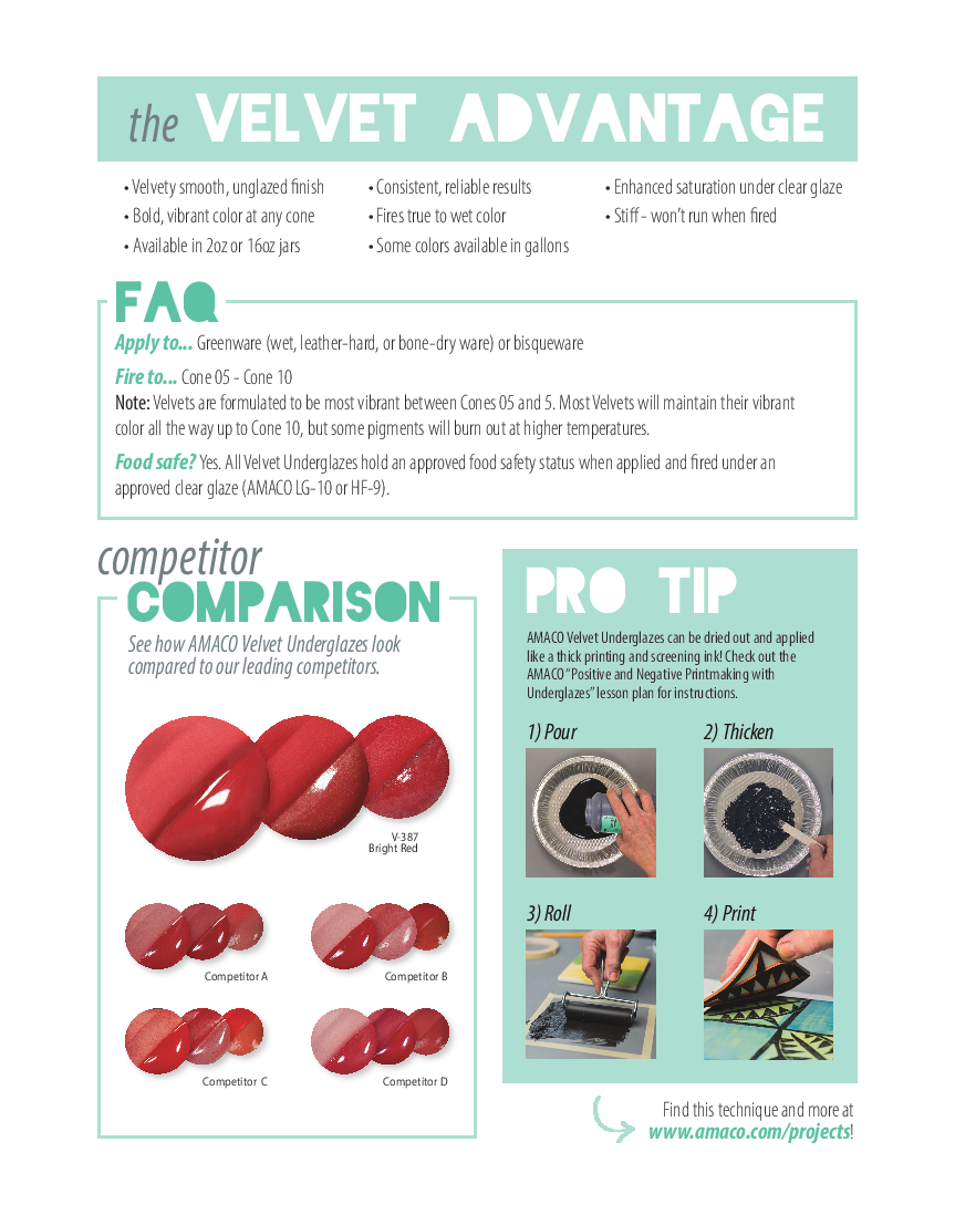 At Georgies Amaco Velvet Underglazes For Cone 05 10 Firing