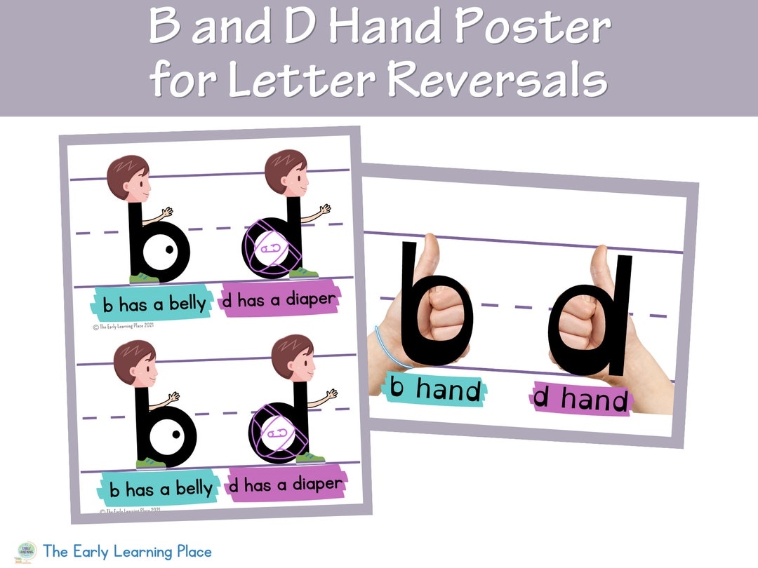 B And D Posters For Letter Reversals B And D Letter Formation Anchor Charts Etsy Australia