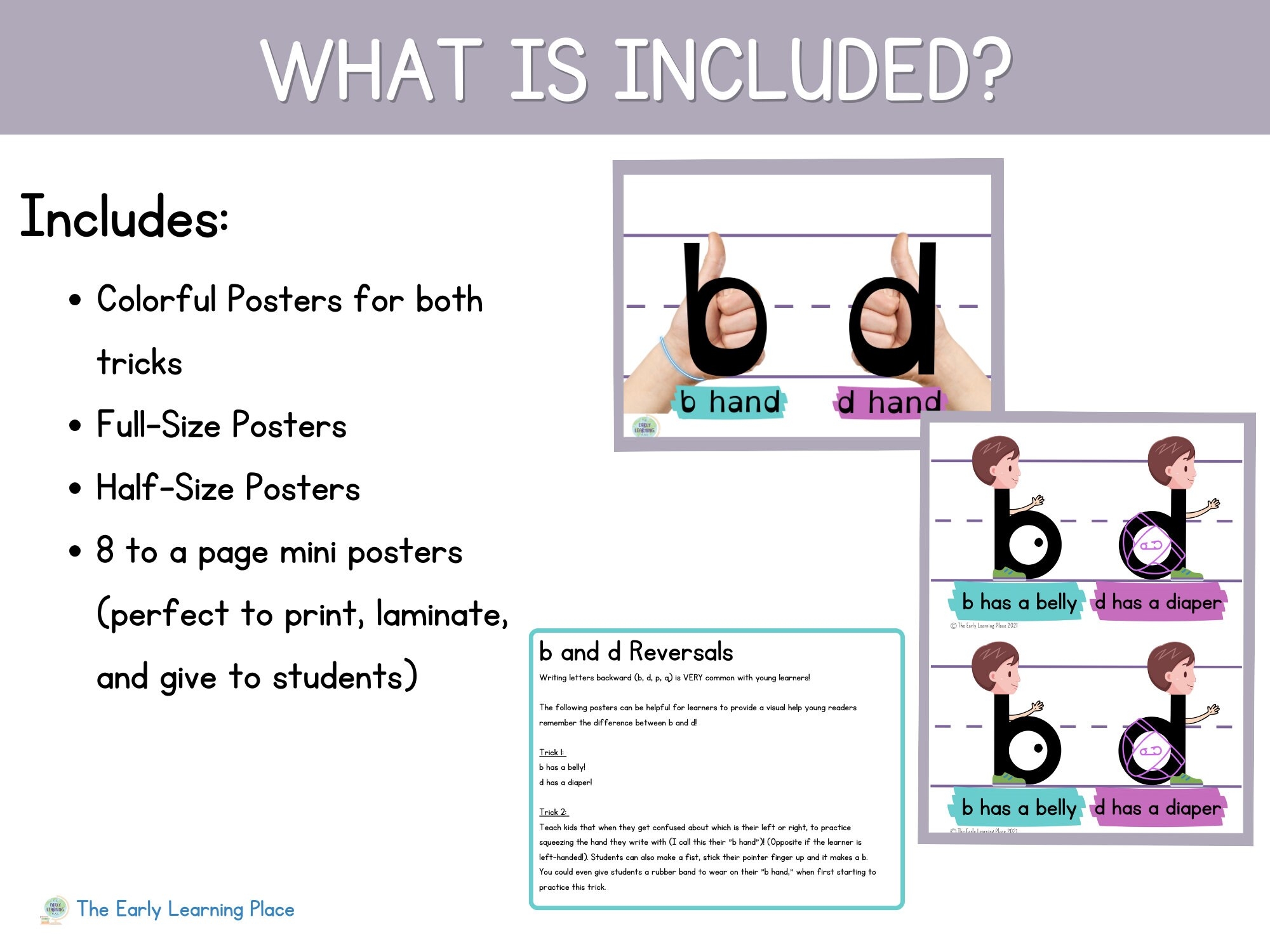 B And D Posters For Letter Reversals B And D Letter Formation Anchor Charts Etsy