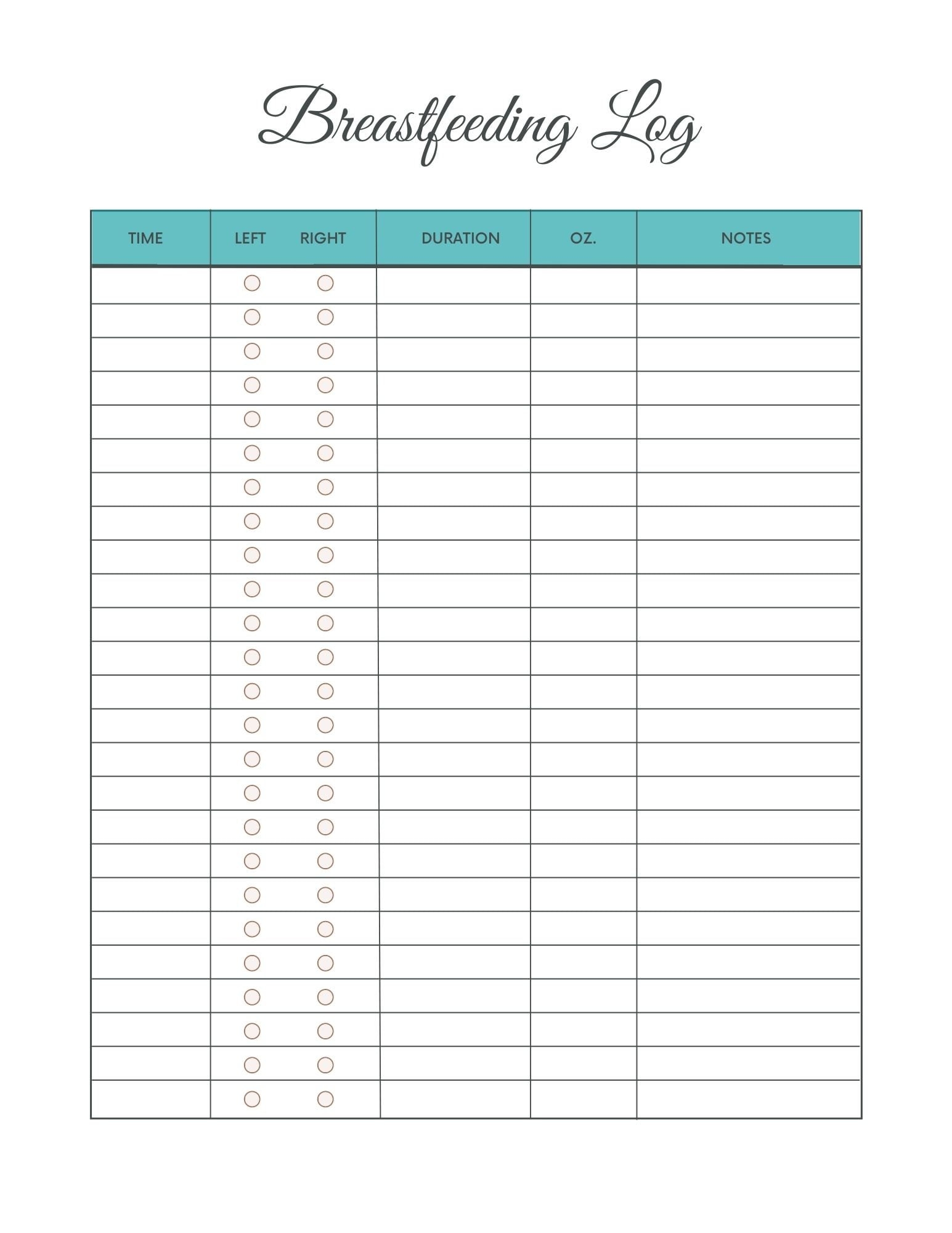 Baby Feeding Sheet Baby Feeding Schedule Printable Baby Feeding Log Breastfeeding