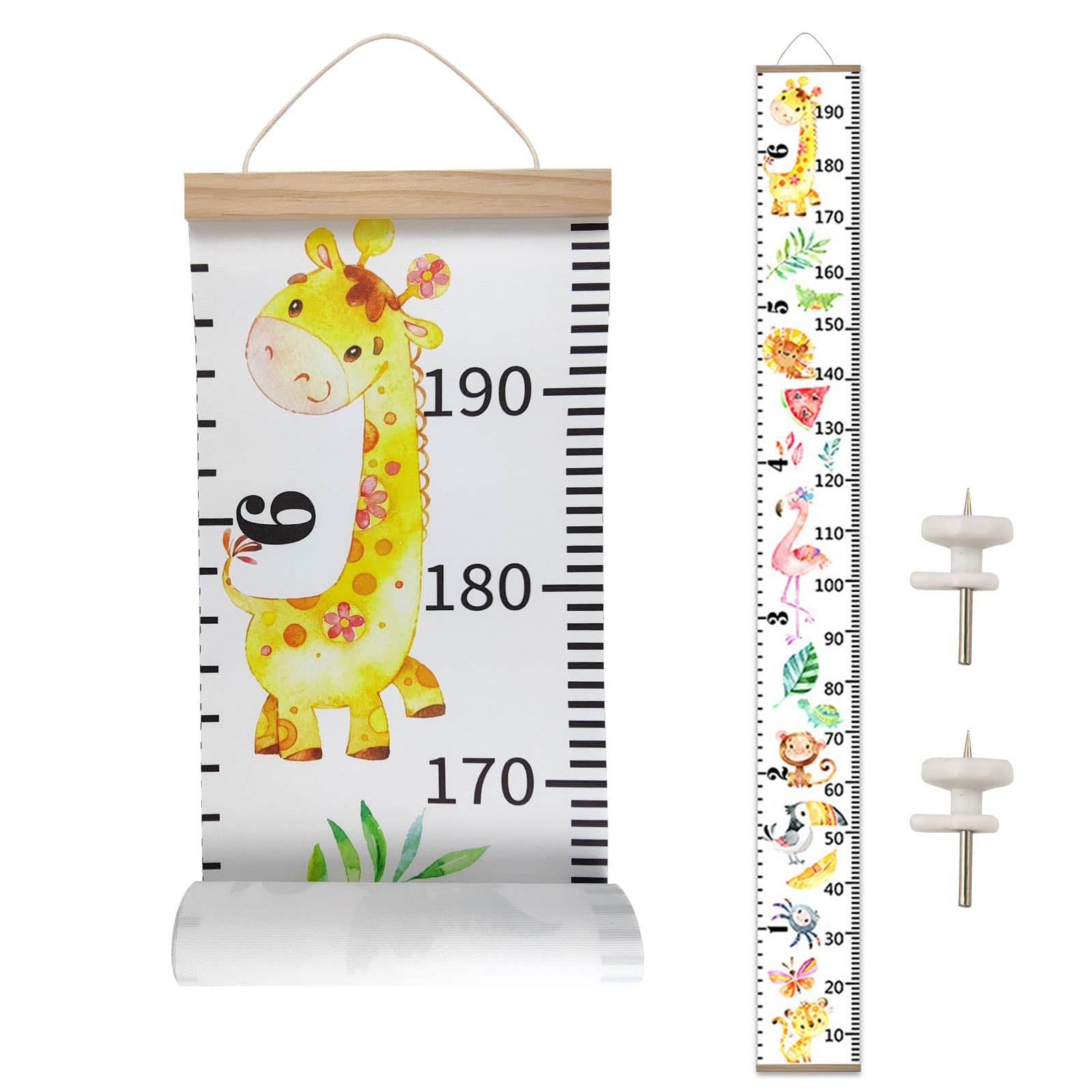 Baby Height Chart Printable Wall Hanging Children Growth Chart Cartoon Height Measurement Rulers Wall Decor For Nursery Kids Child Boys Girls Growth Chart For Wall