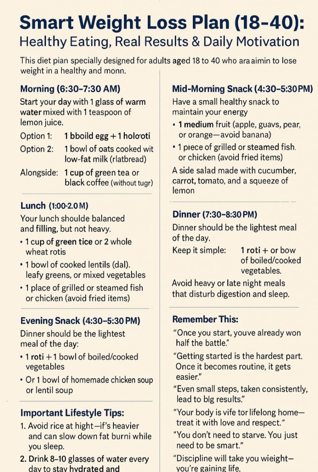 Balanced Diet Plan For Sustainable Weight Loss Age 18 40 Styled