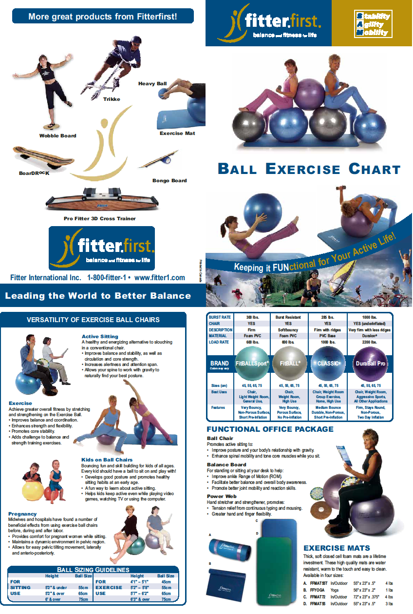 Free Printable Exercise Ball Workout Chart