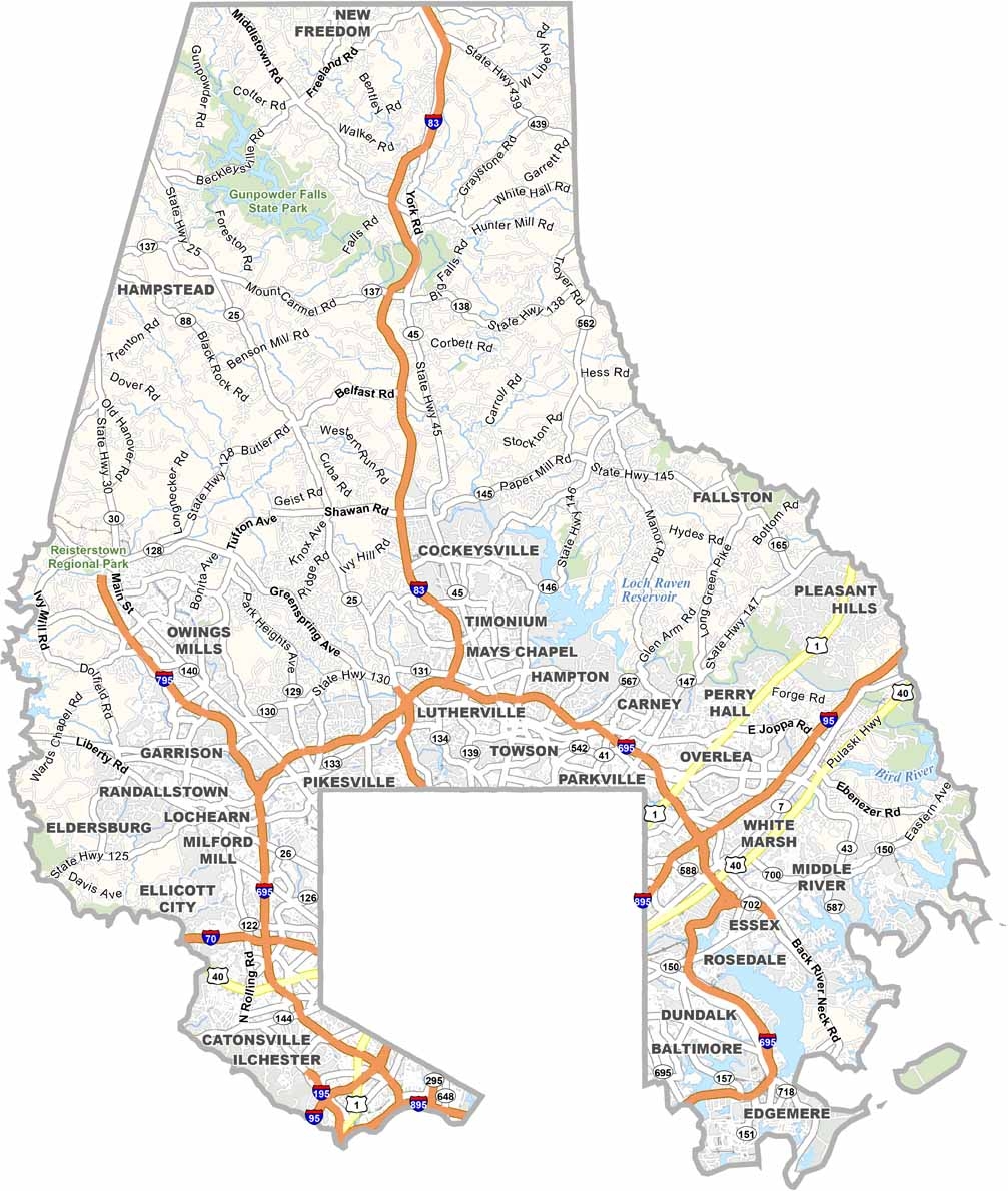 Printable Baltimore County Zip Code Map Printable Baltimore County Zip Code Map