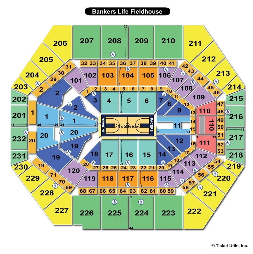 Bankers Life Fieldhouse Indianapolis IN Seating Chart View