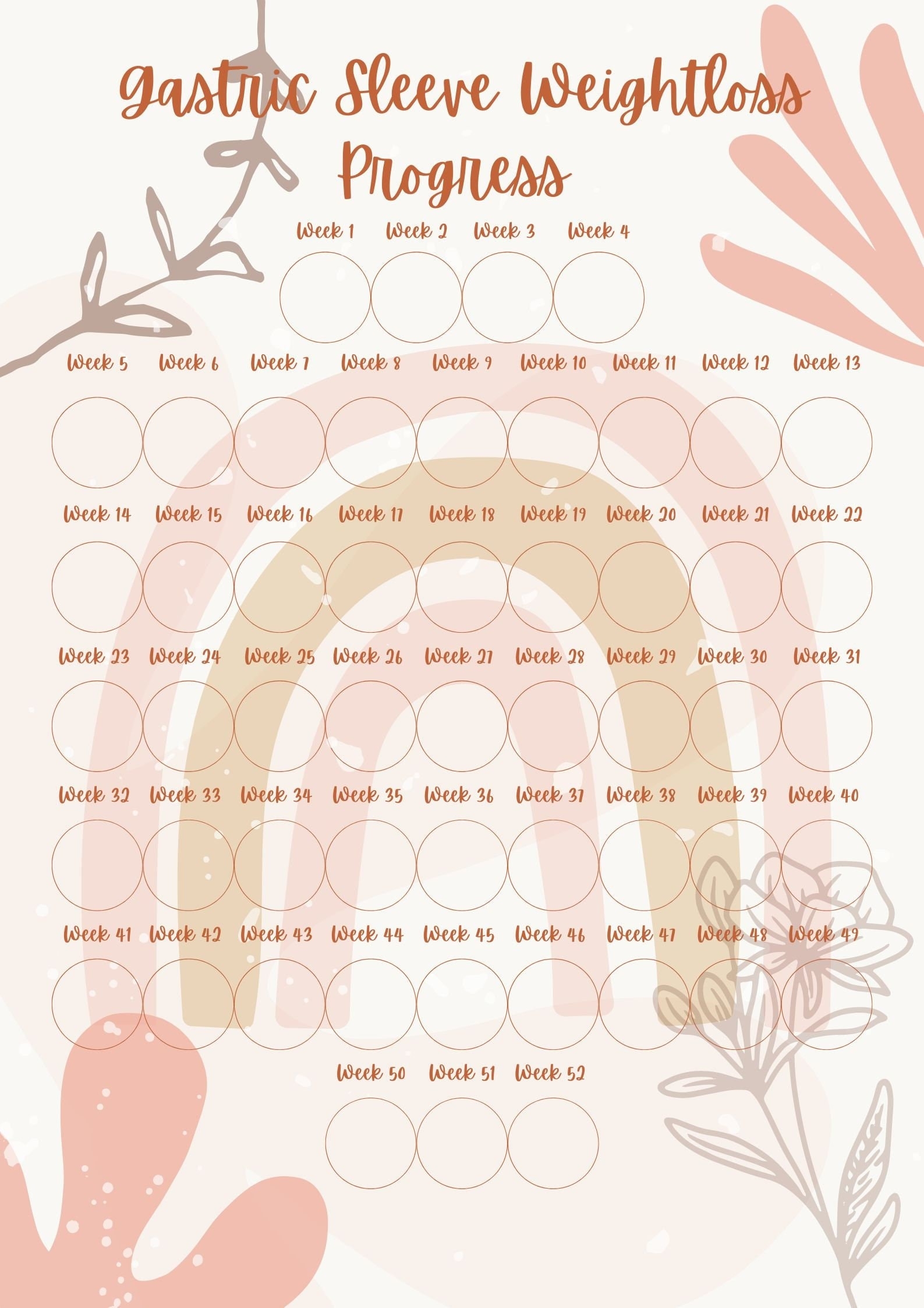 Bariatric Sleeve Weight Loss Chart