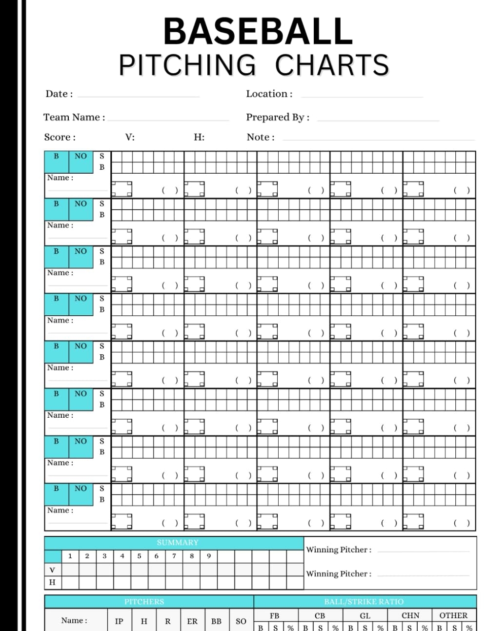 Printable Pitching Chart