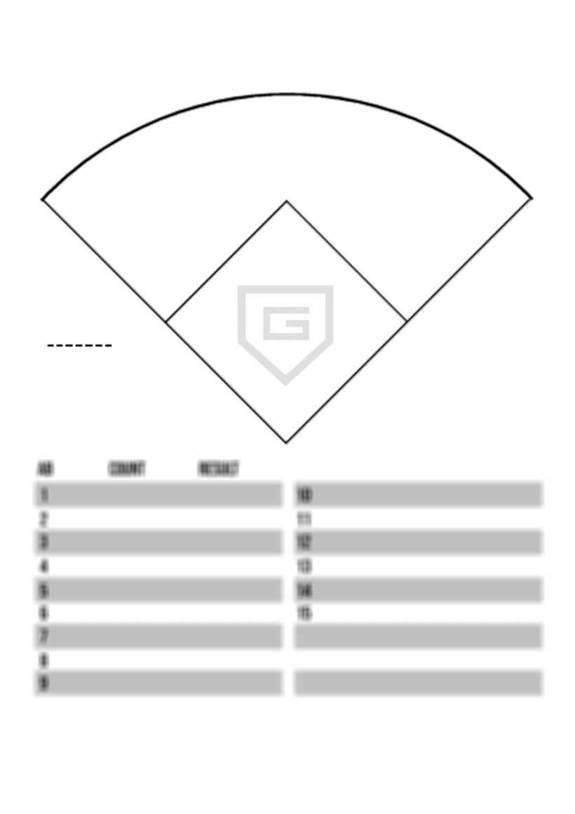 Free Printable Baseball Spray Chart