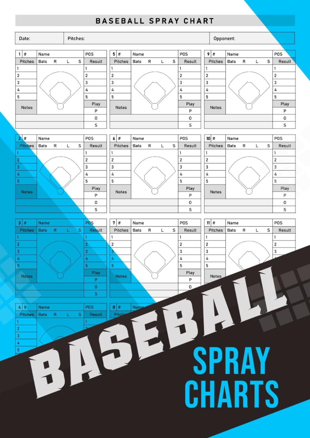 Free Printable Softball Spray Chart Template