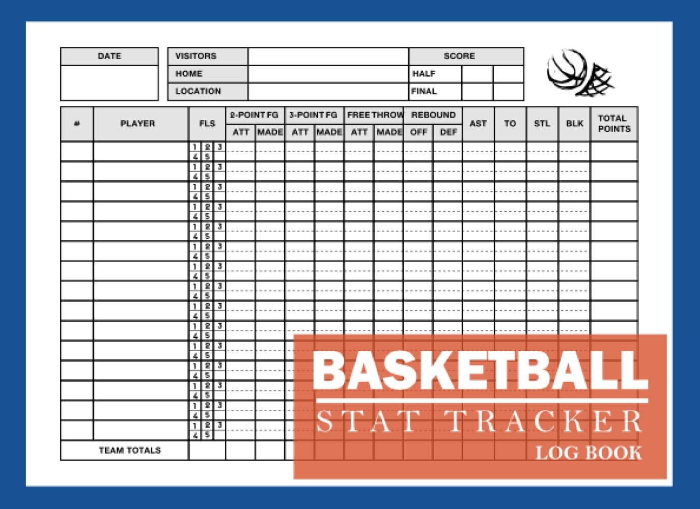 Basketball Stats Sheets Printable