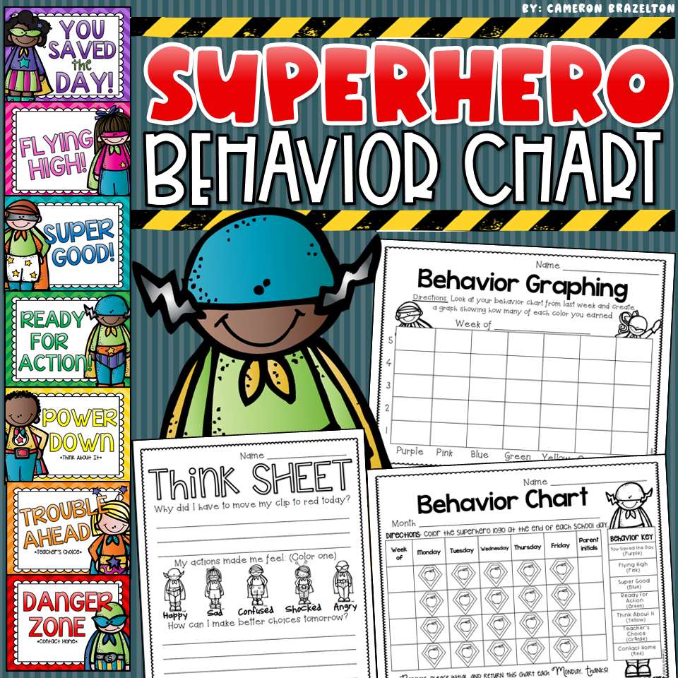 Behavior Clip Chart Superhero Theme Made By Teachers Behavior Clip Chart Superhero Theme Made By Teachers