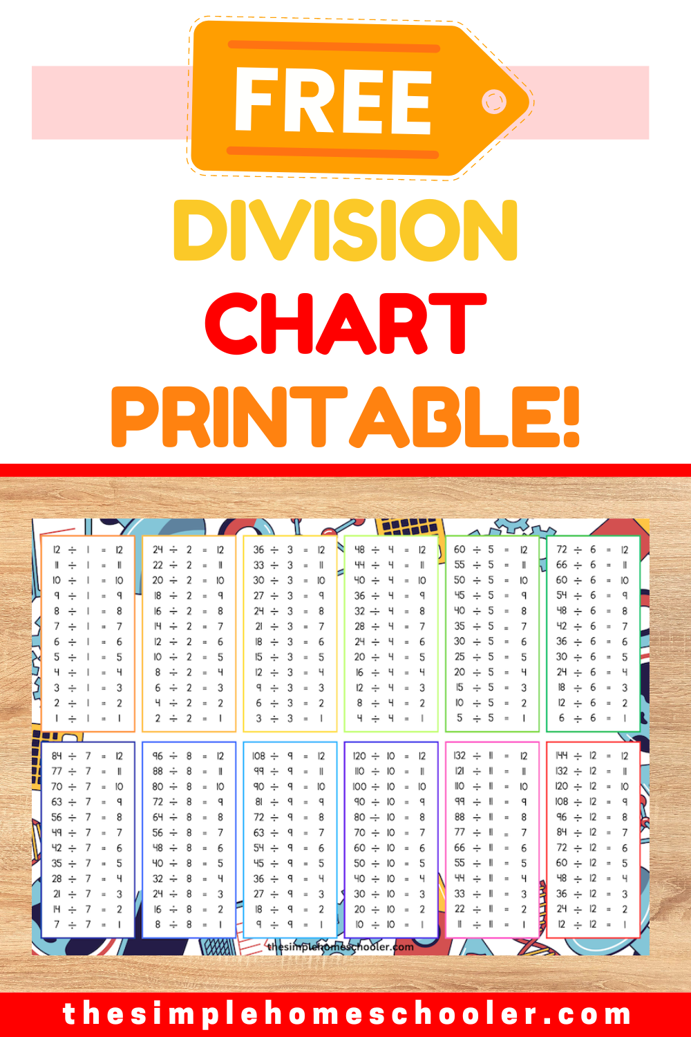 Free Division Chart Printable