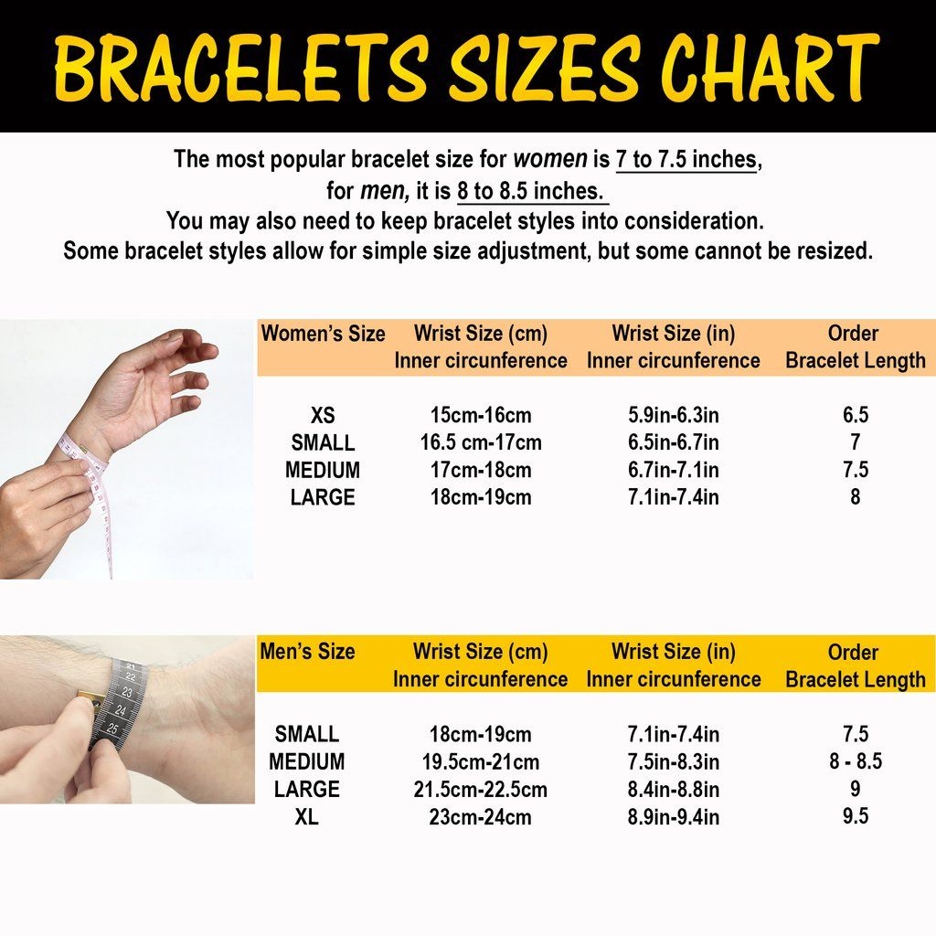 Printable Bracelet Size Chart