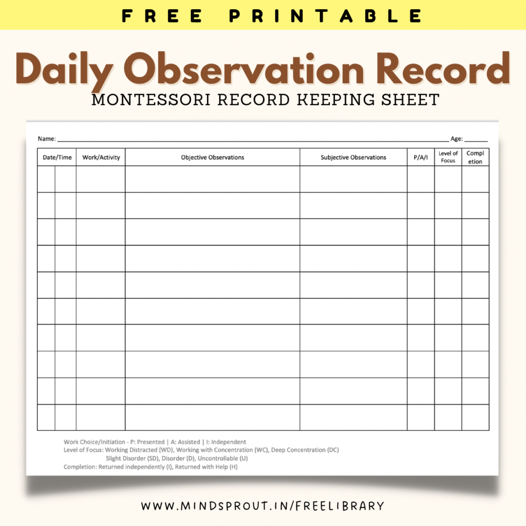 Printable Record Keeping Sheets