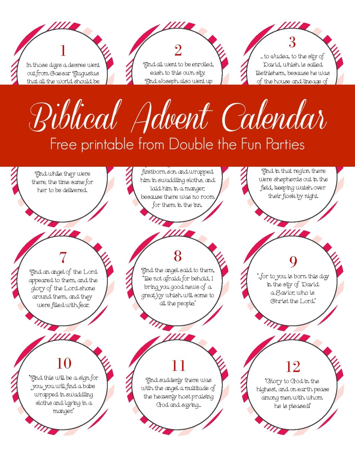 Biblical Advent Calendar Free Printable The Party Teacher