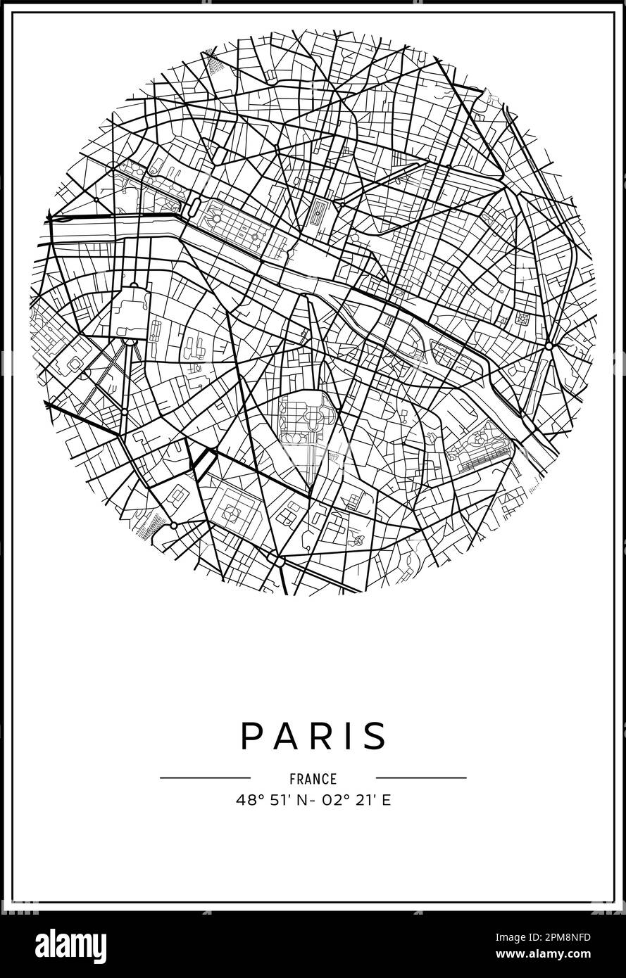 Paris City Map Printable