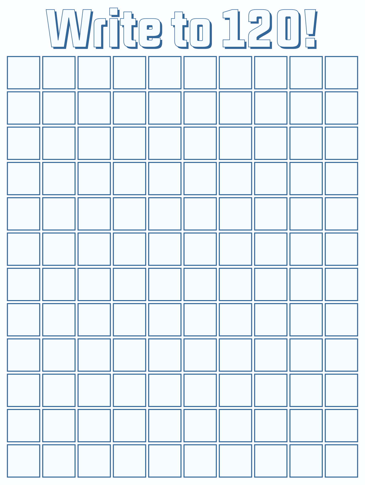 Blank Chart 1 120 10 Free PDF Printables Printablee