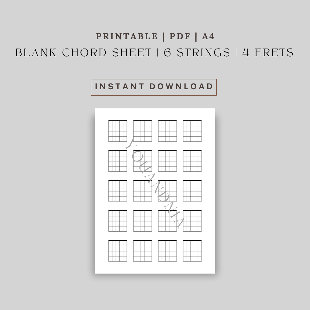 Printable Blank Chord Chart Pdf