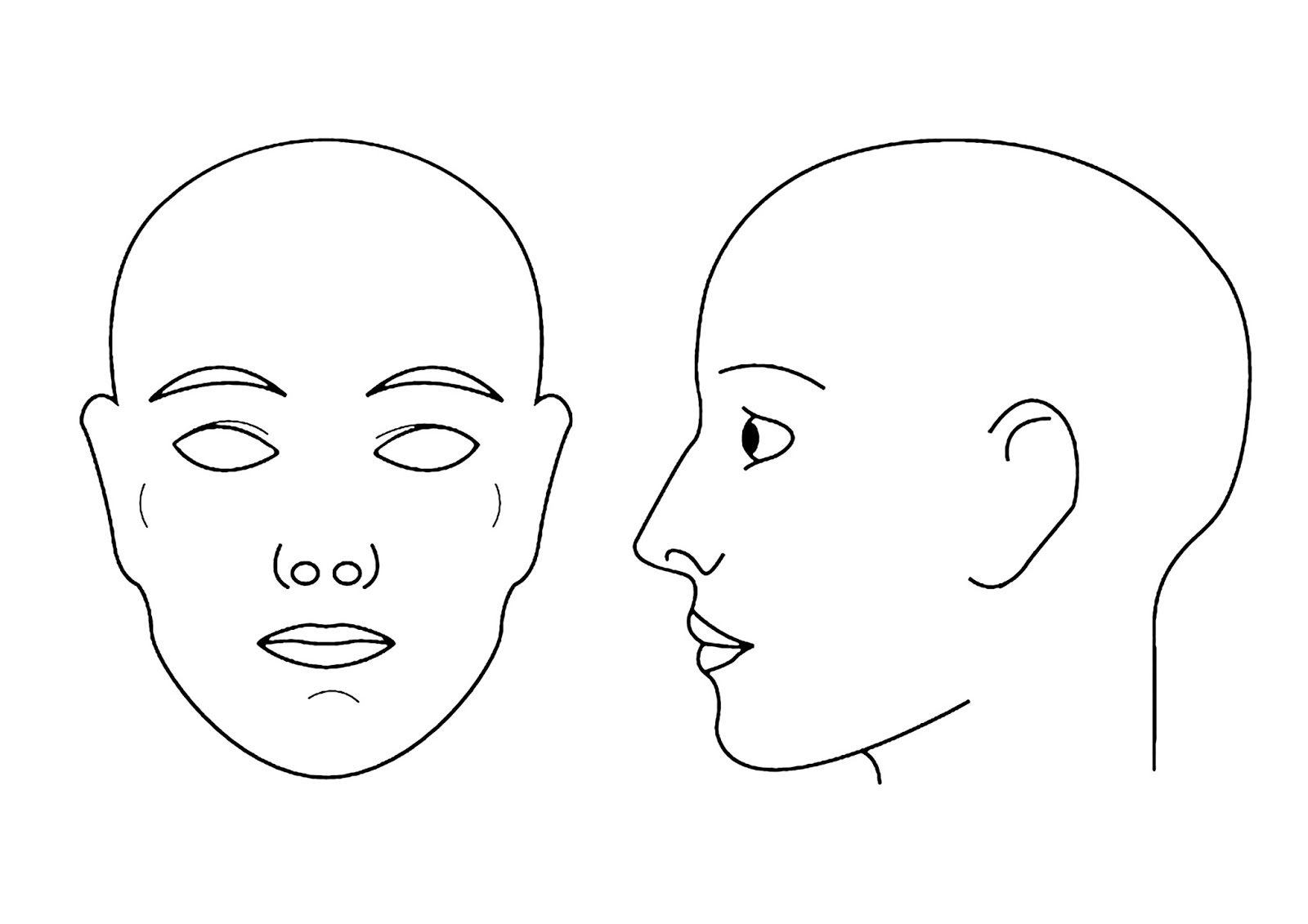 Printable Blank Face Chart