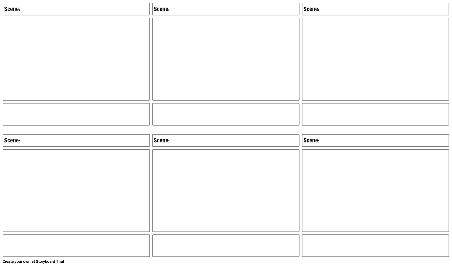 Printable Storyboard Sheets