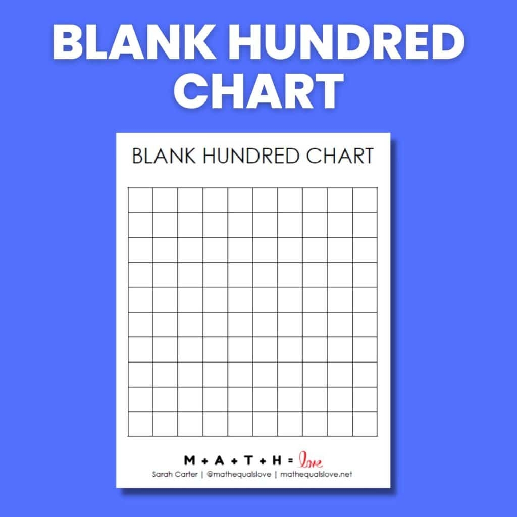 Empty 100 Chart Printable