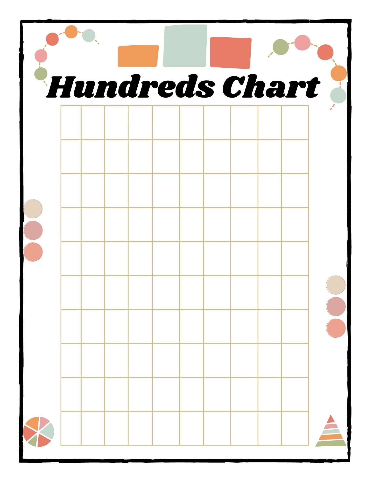 Hundreds Chart Printable Activities