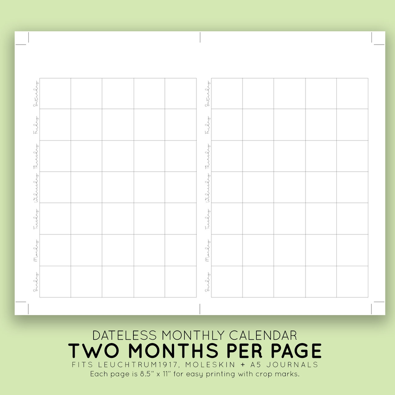 Printable Empty Monthly Calendar Printable Empty Monthly Calendar