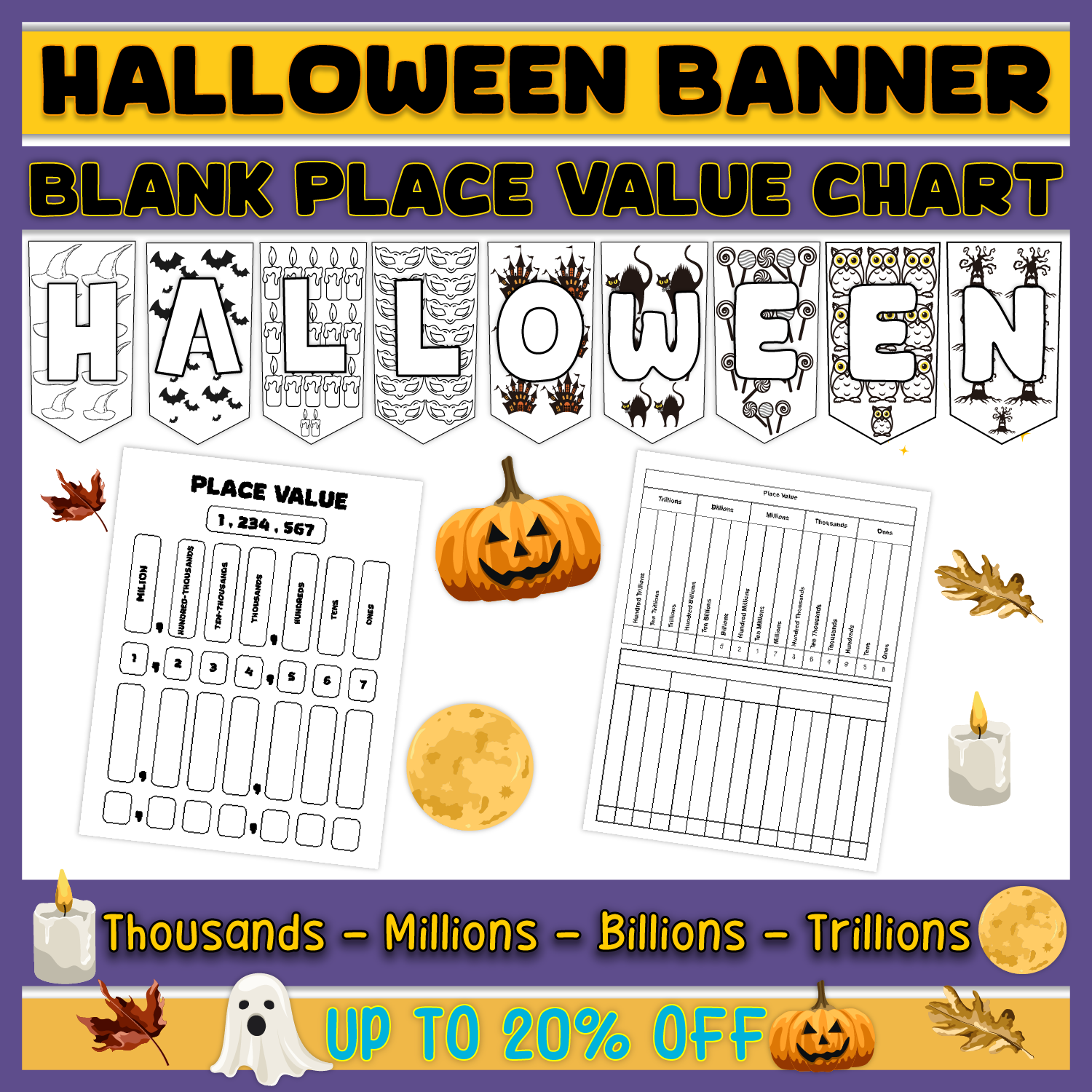 Blank Place Value Chart From Thousands To Trillions Made By Teachers
