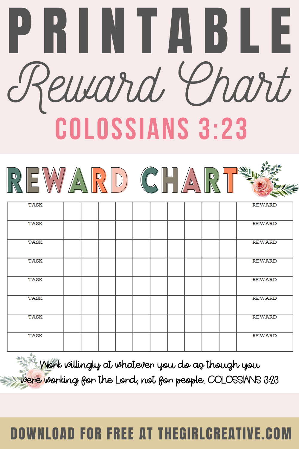 Homeschool Reward Chart Free Printables