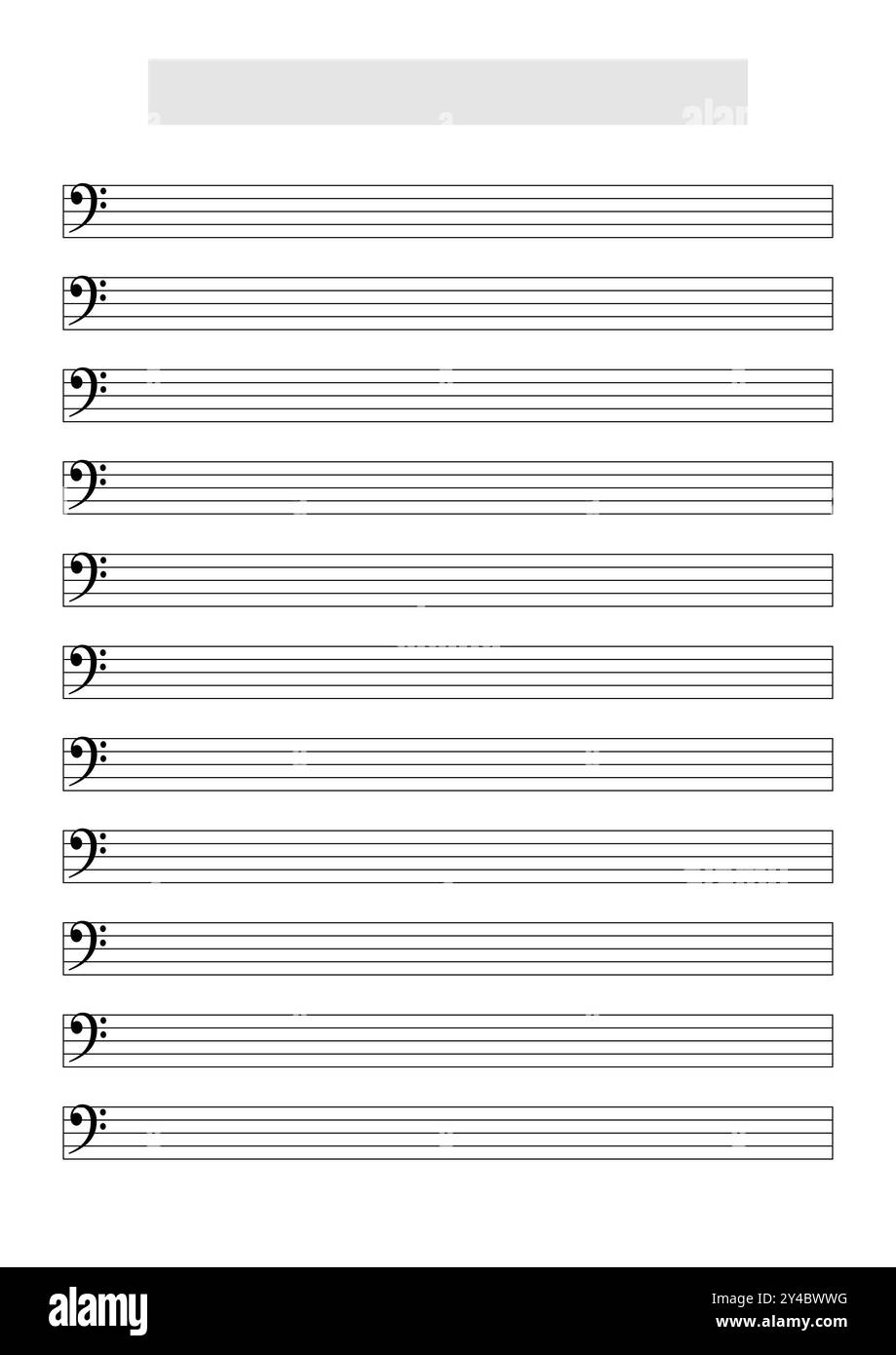Blank Sheet Music Black And White Stock Photos Images Alamy